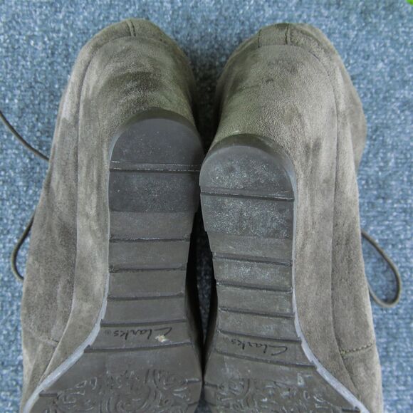 Clarks  Women Ankle Boots Brown Leather Lace Up Size 10 Medium - Picture 8 of 9